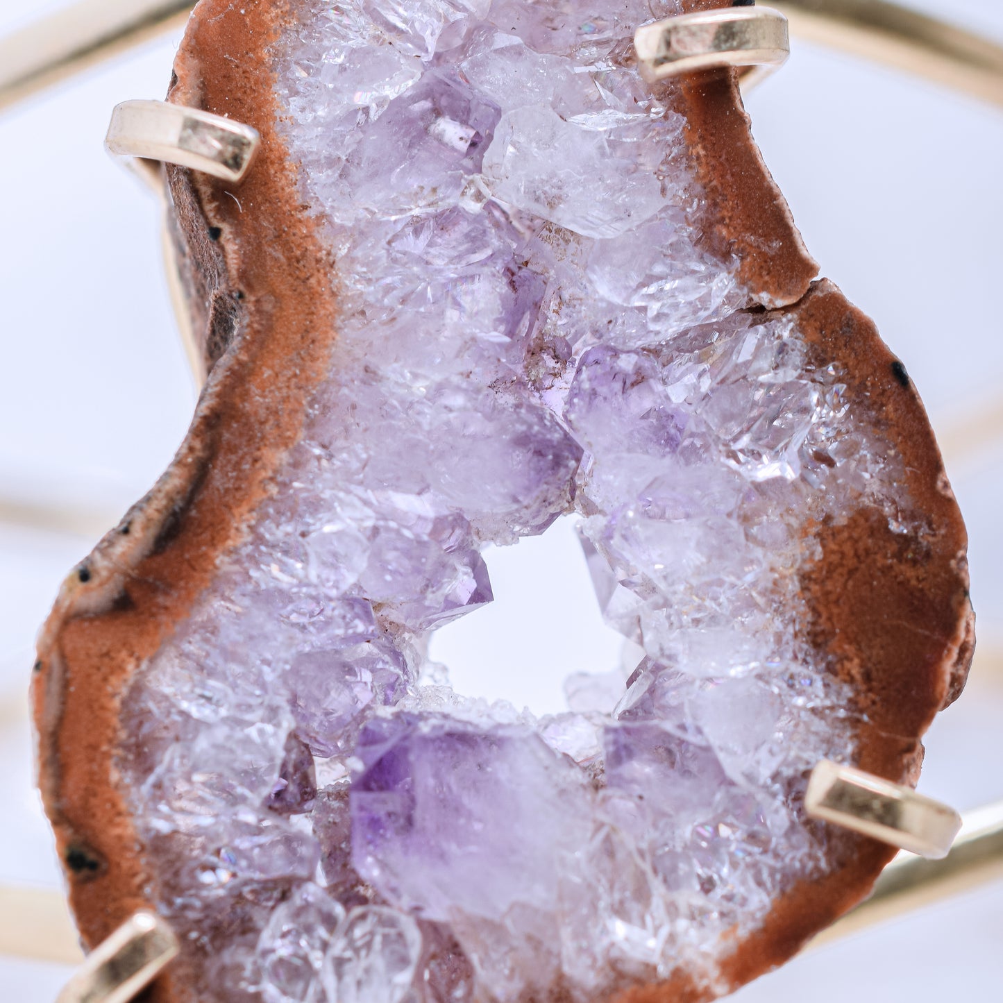 Amethyst Stalactite gold plated bracelet 6