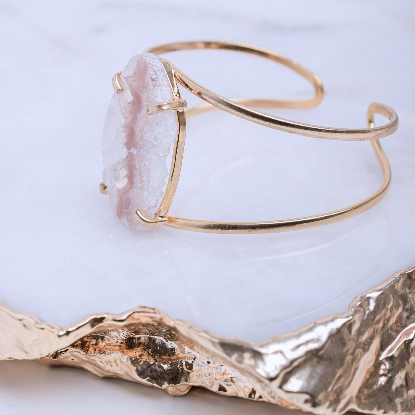 Amethyst Stalactite gold plated bracelet 8
