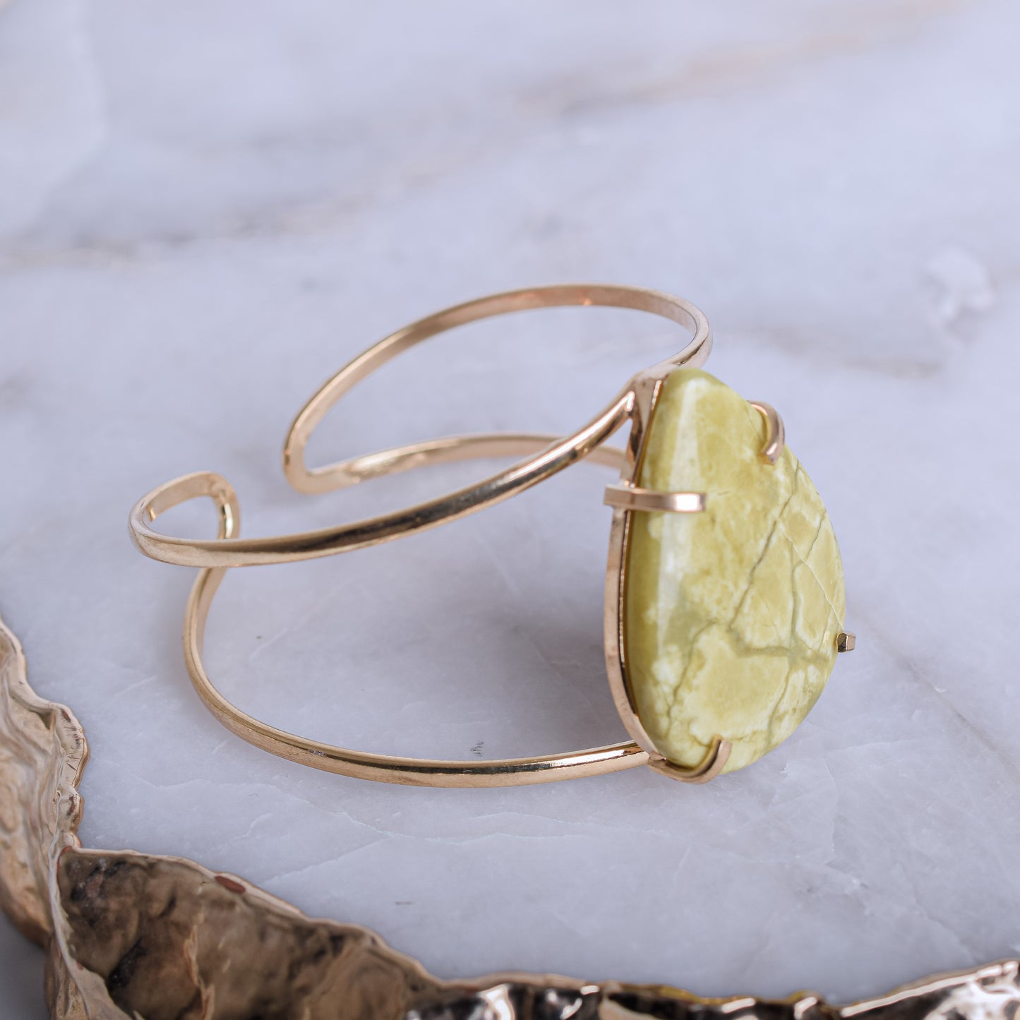 Lemon Jasper Drop-Shaped Bracelet