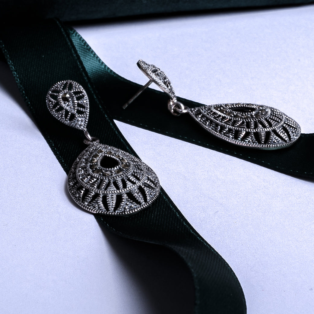 Teardrop Marcasite Earrings