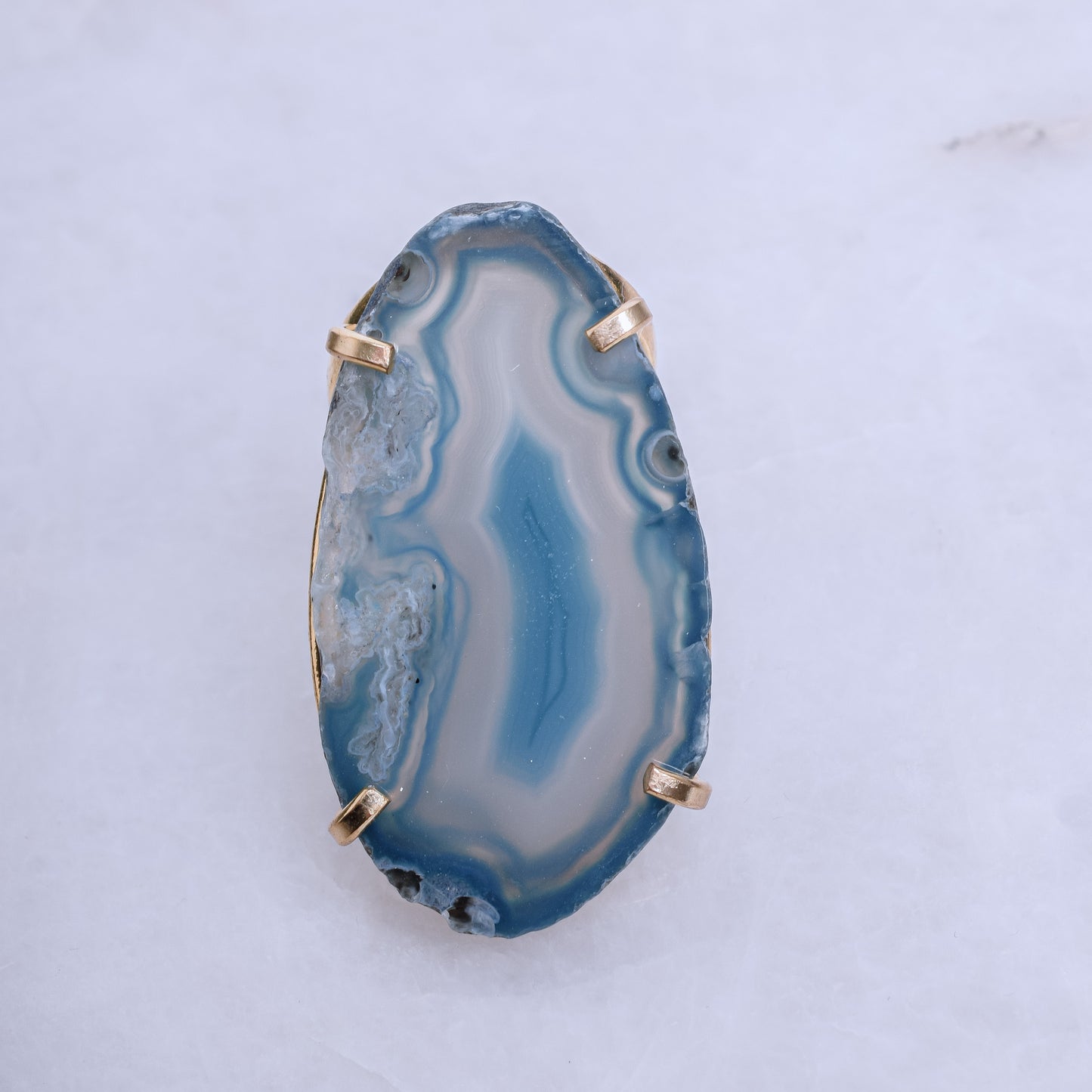 Agate Gold Plated Ring 2