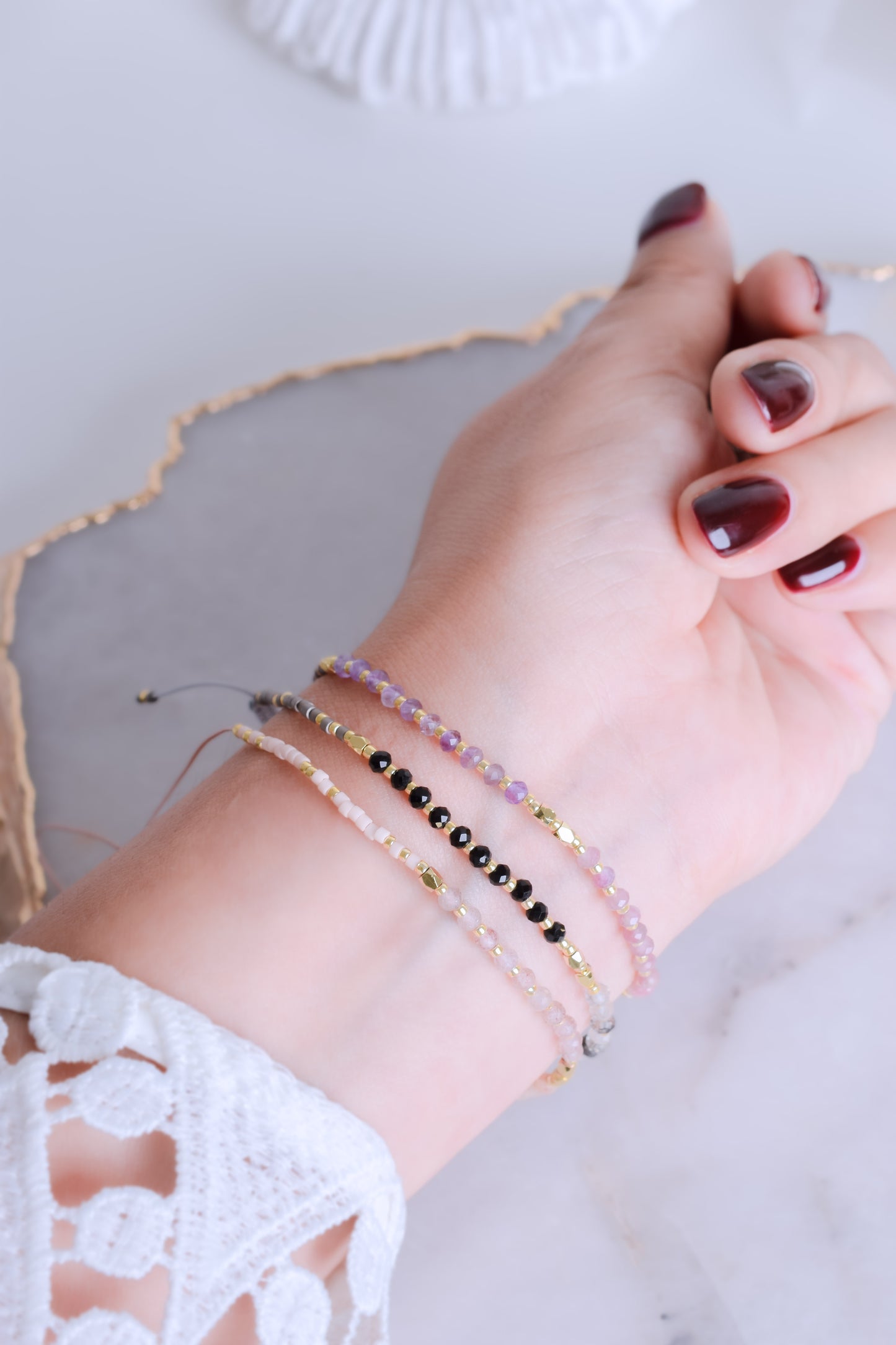 Mini Beads Natural Gemstone Bracelets