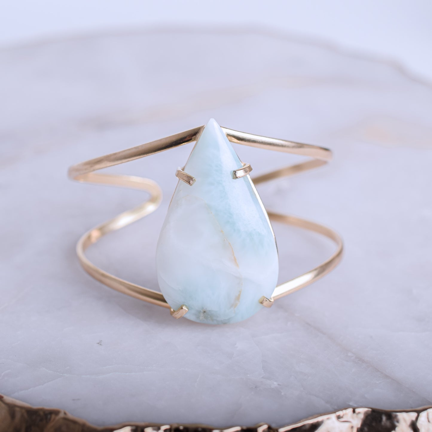 Larimar bracelet droplet shaped