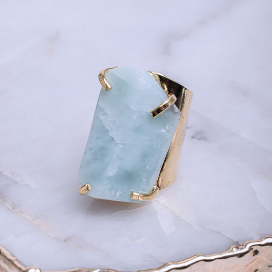 Larimar Gold Plated Ring 1