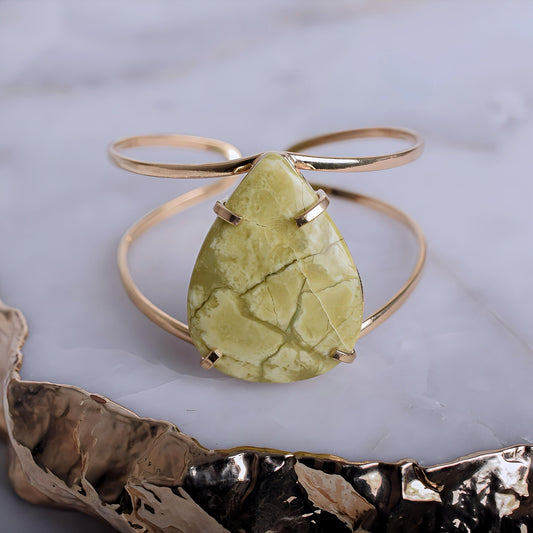 Lemon Jasper Drop-Shaped Bracelet